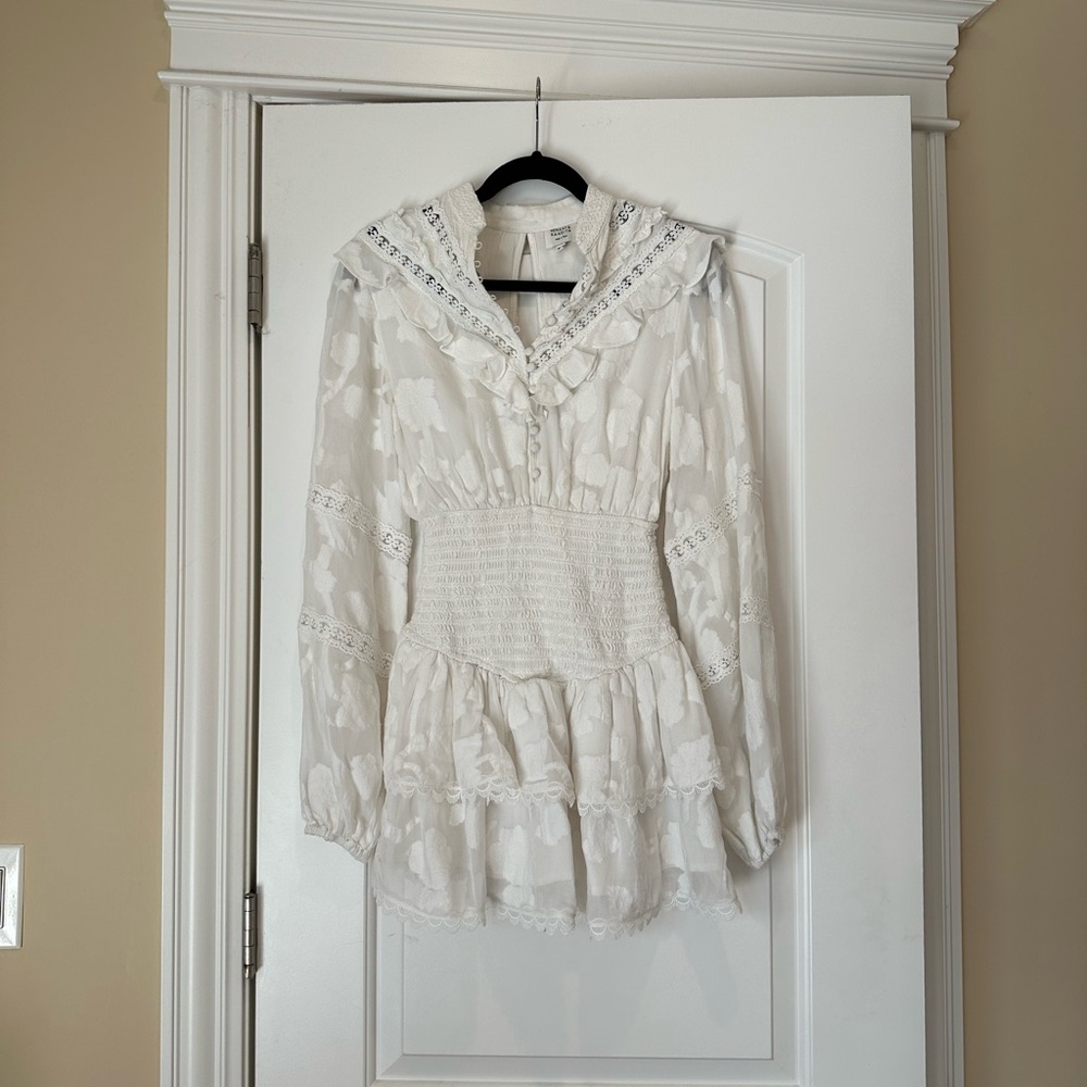 Hemant and nandita Veda floral jacquard short dress